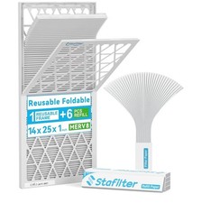 Reusable HVAC Air Filter W/ Refills Easy Install Eco-Friendly MERV 8 New