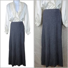 Vtg Eddie Bauer Sweater Skirt XL Tall Gray Wo...