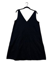 Everlane Black V-Neck Sleeveless A-Line Dress Size 10 #457A