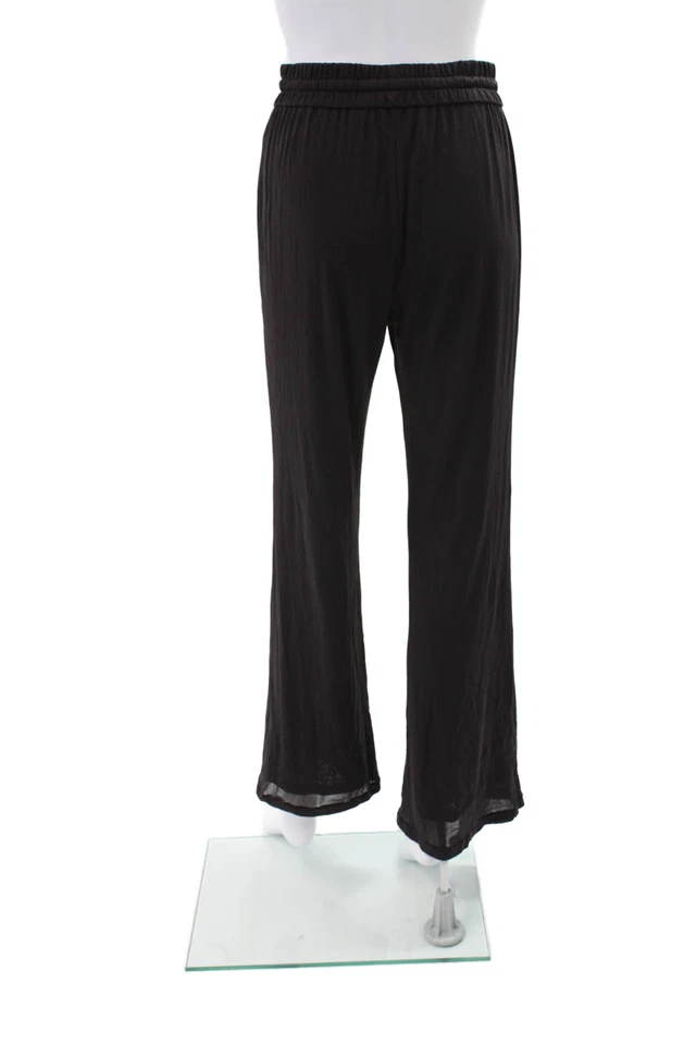 Pantalones de mujer Rebecca Taylor tiro alto pierna ancha marrón talla pequeña Foto 3 de 4