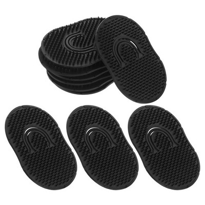 10pcs Flat Pocket Palm Comb For Men - Silicone Scalp Hair Brush -