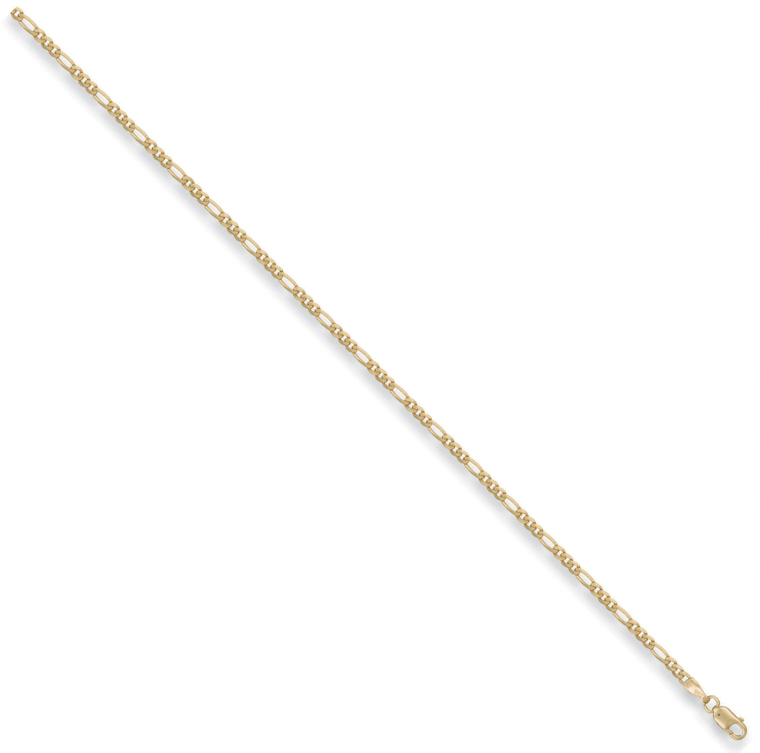 SOLID 9ct Yellow Gold Figaro Chain - Various widths and sizes ...