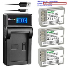 Kastar Battery LCD Charger for Original Genuine Olympus BCM-5 OEM BCM5 Charger