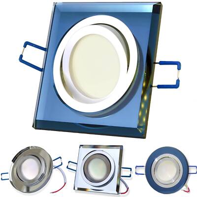10x LED Einbaustrahler Set 5-7 Watt schwenkbar Glas MR16  Spot 75-80mm