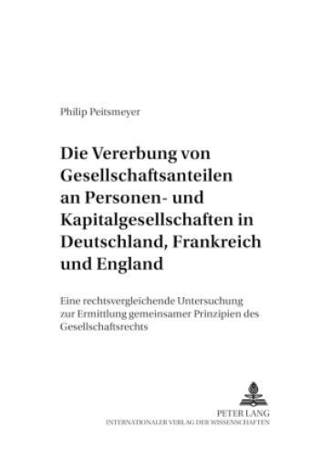 Thumbnail - Die Vererbung Von Gesellschaftsanteilen An Personen- Und