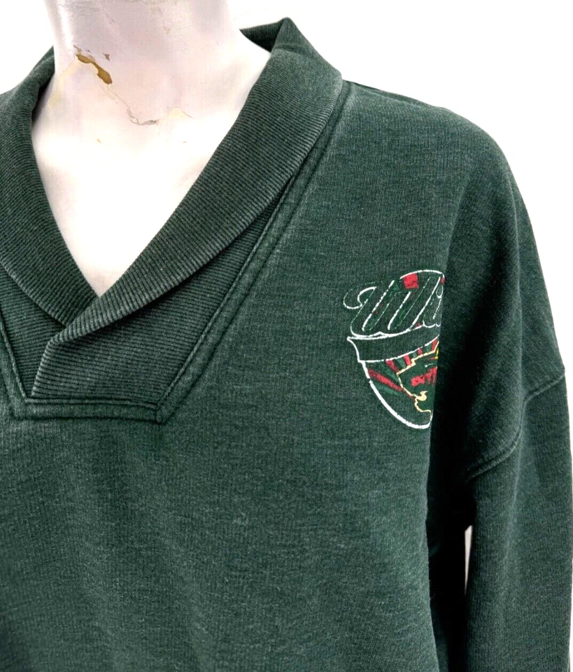 NOVO Pulôver Feminino Minnesota Wild Concepts Sport NHL Verde Cropped LS M - Imagem 2 de 4