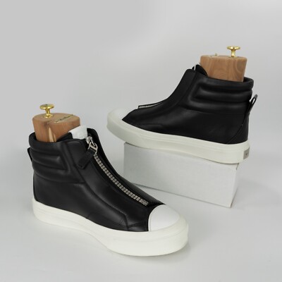 Givenchy Men's City 4G-Zip Leather High Top Sneakers Black 41.5EU