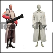 NEW Team Fortress 2 Medic Coat Trench Cosplay Costume