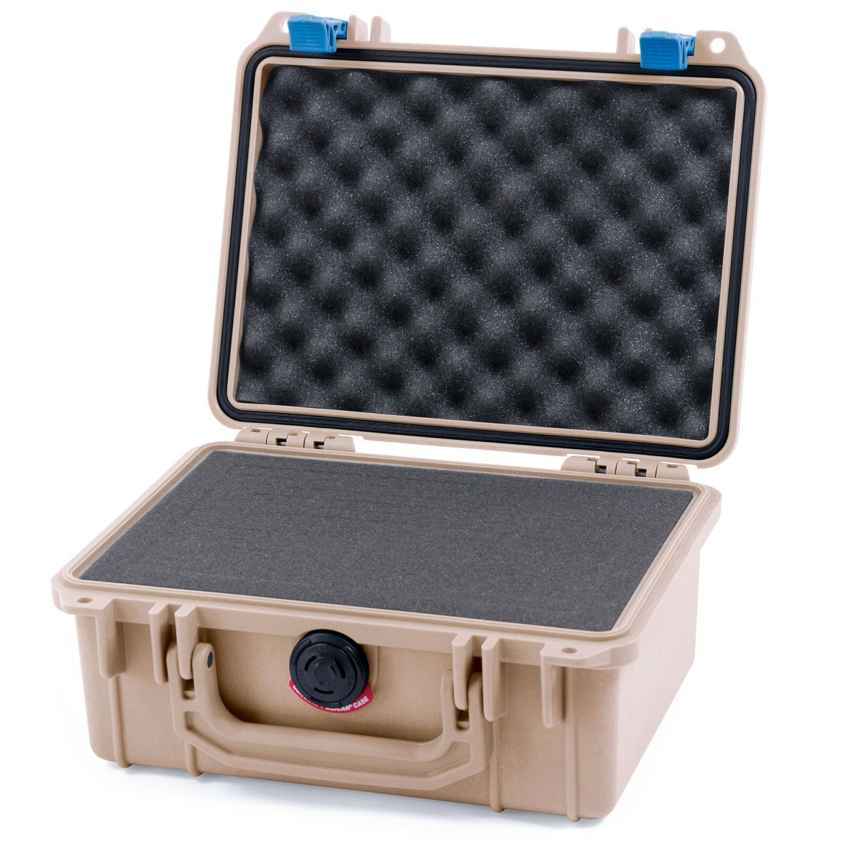 Desert Tan & Blue Pelican 1150 case. With Foam | eBay