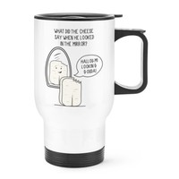 "\" Halloumi Looking Gouda KäSe Scherz Reise Becher Tasse Mit Griff - Lustig"