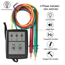 SP8030 Smart LED 3 Phase Tester Current Detector Meter AC Phase Sequence Meter