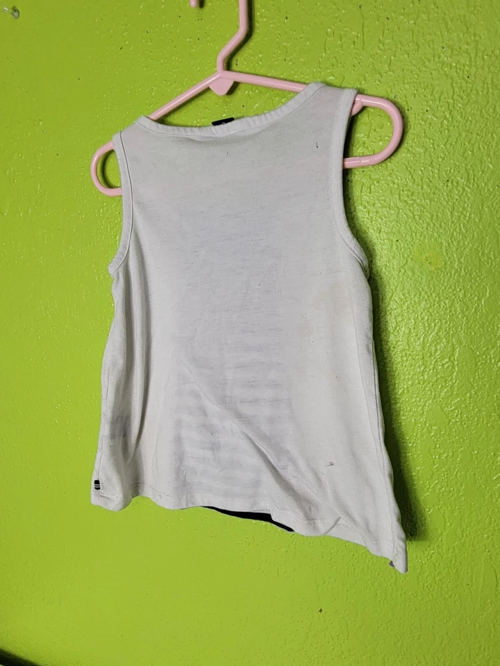 Camisa Nautica Niñas Juveniles Talla 6 Blanca Con Rayas Azules Foto 3 de 4