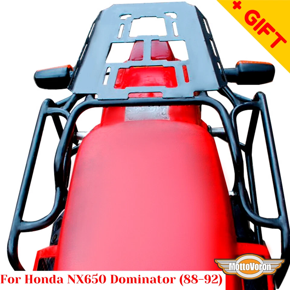 Sistema portaequipajes portaequipajes lateral para Honda NX 650 Dominator RD02 (1988-91), regalo Foto 2 de 4