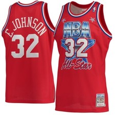 Los Angeles Lakers Magic Johnson Mitchell & Ness Red 1991 ASG Authentic Jersey