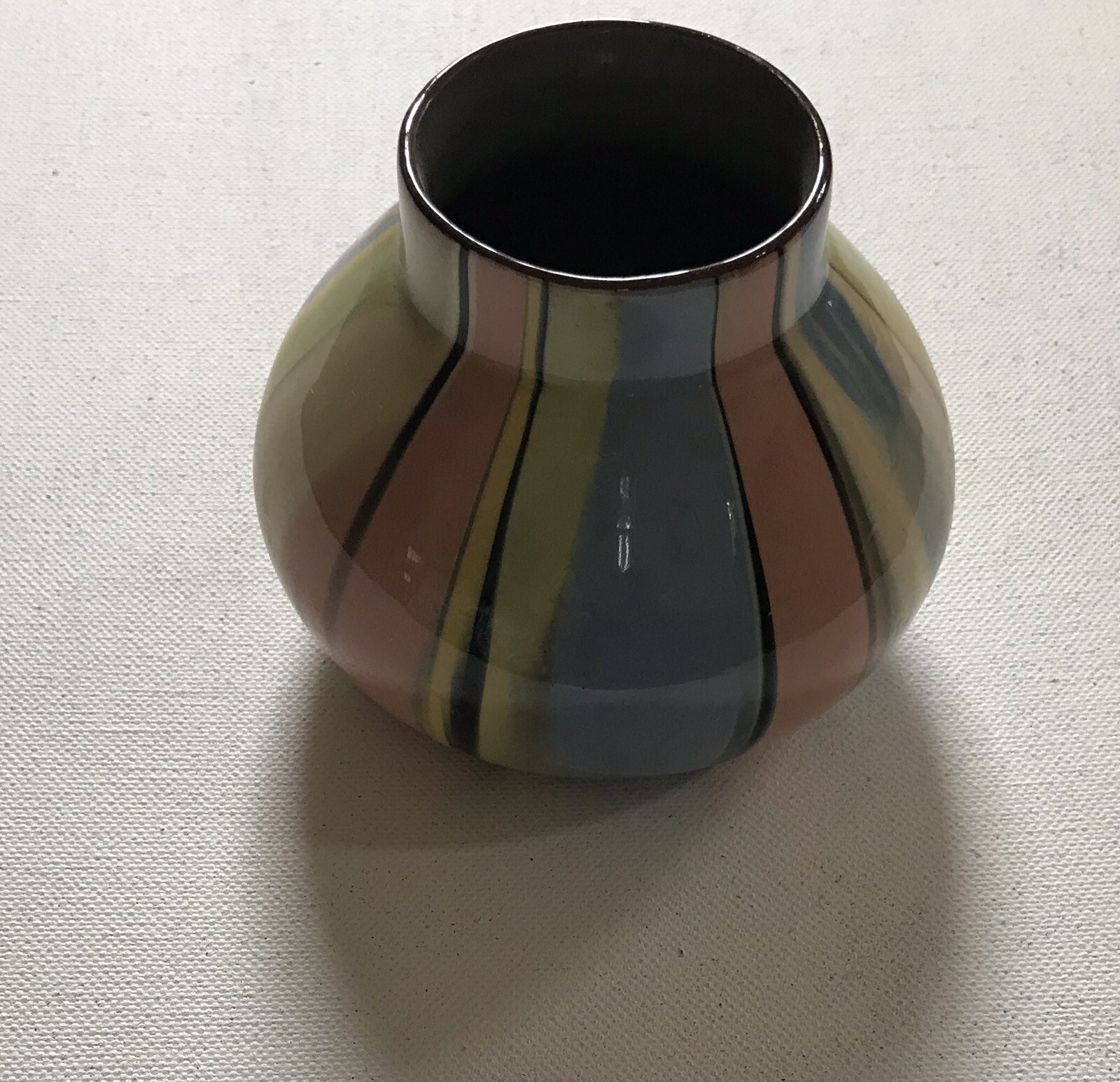 Babbacombe Pottery Colour Splash Vase Barrett Priddow Torquay, Devon England