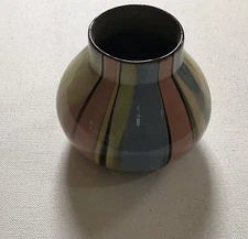 Babbacombe Pottery Colour Splash Vase Barrett Priddow Torquay, Devon England