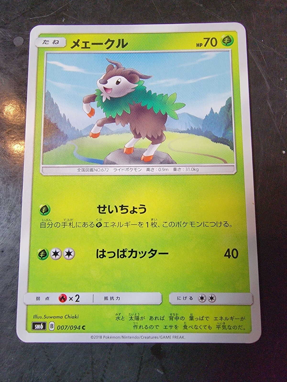 Skiddo 7/94 Common Japanese Pokemon Forbidden Light 