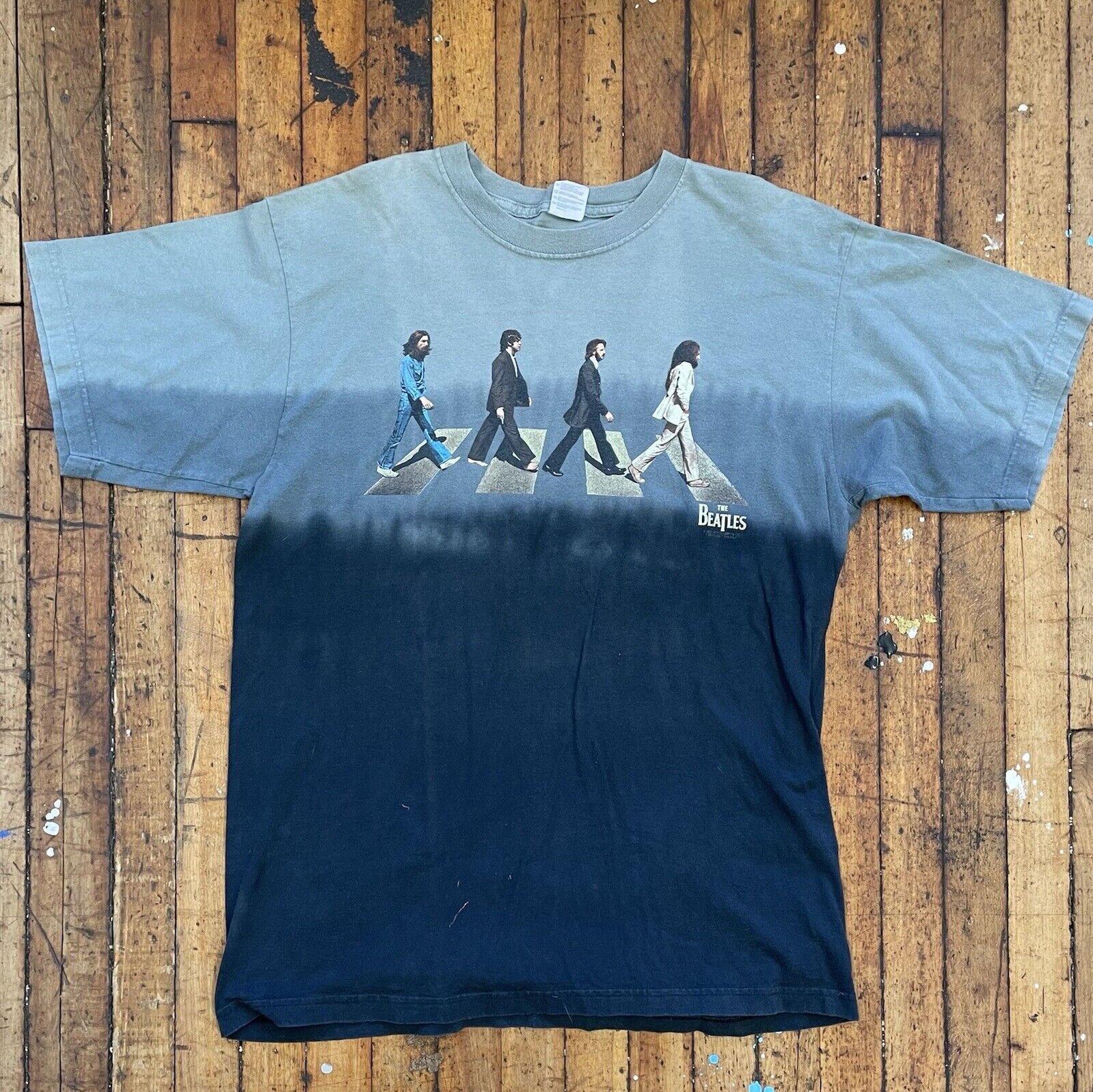 Vintage BEATLES - Crossing Abbey Road Large Multi-Color AAA Tie Dye T-Shirt