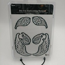 Darice Die Cut Embossing Stencil Angel Wings 6 pcs 30032563