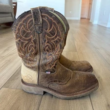 Double-H Dwight Steel Toe Work Boot Brown Mens Size 9.5D Made in USA