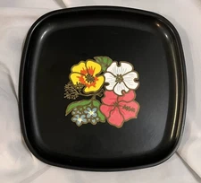 COUROC MONTEREY Inlay Flowers SM PHENOLIC Tray WESTERN AIRLINES Exc MCM Vintage