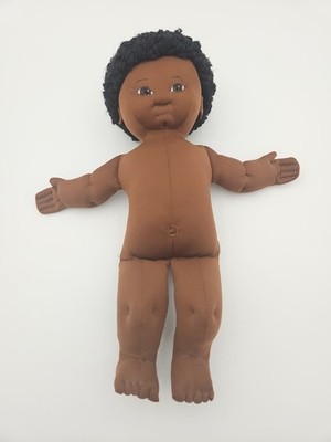 African American Soft Sculpture Doll Baby Boy Girl Afro Rag Clothed Homemade 14''