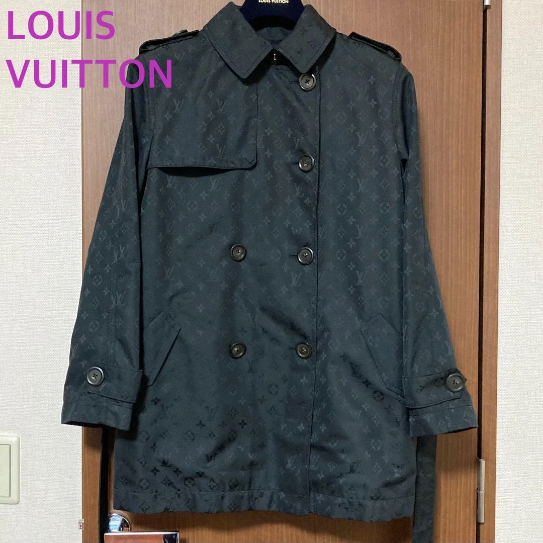 LOUIS VUITTON（LV） Louis Vuitton Monogram Trench Cappotto Giacca Nero 38