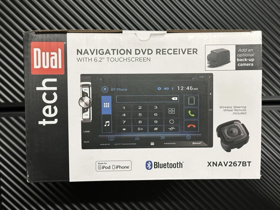 6.2 Navigation AV DVD Receiver Dual Tech XNAV267BT - Touchscreen - New Open Box - Image 2 of 4