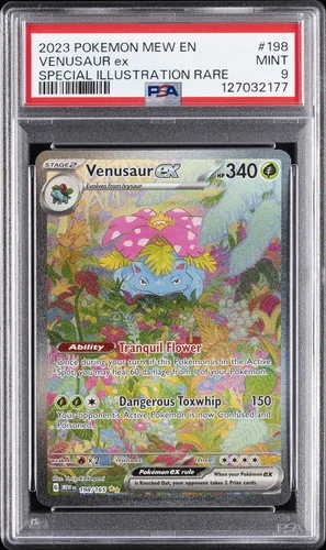 2023 POKEMON MEW EN-151 SPECIAL ILLUSTRATION RARE #198 VENUSAUR EX PSA 9