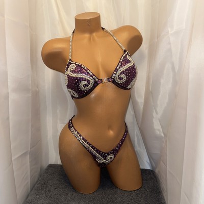 FIGURE  suit PURPLE hologram 34 C Small Bottom HANDMADE NEW SUIT