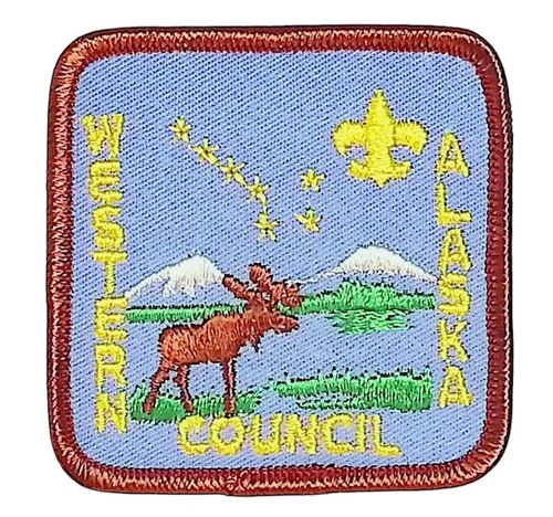 Western Alaska Council AK CP BSA Patch BRN Bdr (ZG630)