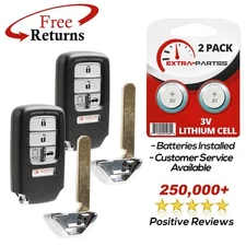 2 For 2016 2017 Honda Accord Keyless Entry Smart Remote Car Key Fob 5b rs