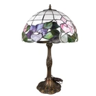 Vintage Dale Tiffany Table Lamp Leaded Glass Flowers bronze EUC Large 25”