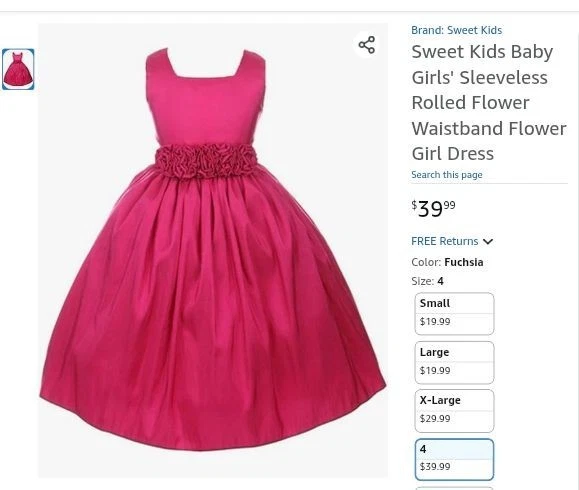 WHITE Sweet kids Size 3 Flower Girl Dress