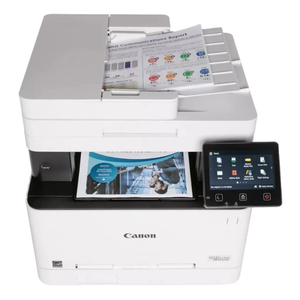 Impresora láser blanca y negra inalámbrica Canon Color imageCLASS MF654Cdw 3 en 1 Foto 3 de 4