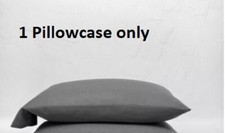 Casaluna 100 Washed Linen Pillowcase Standard 1 Pillowcase Dark Gray