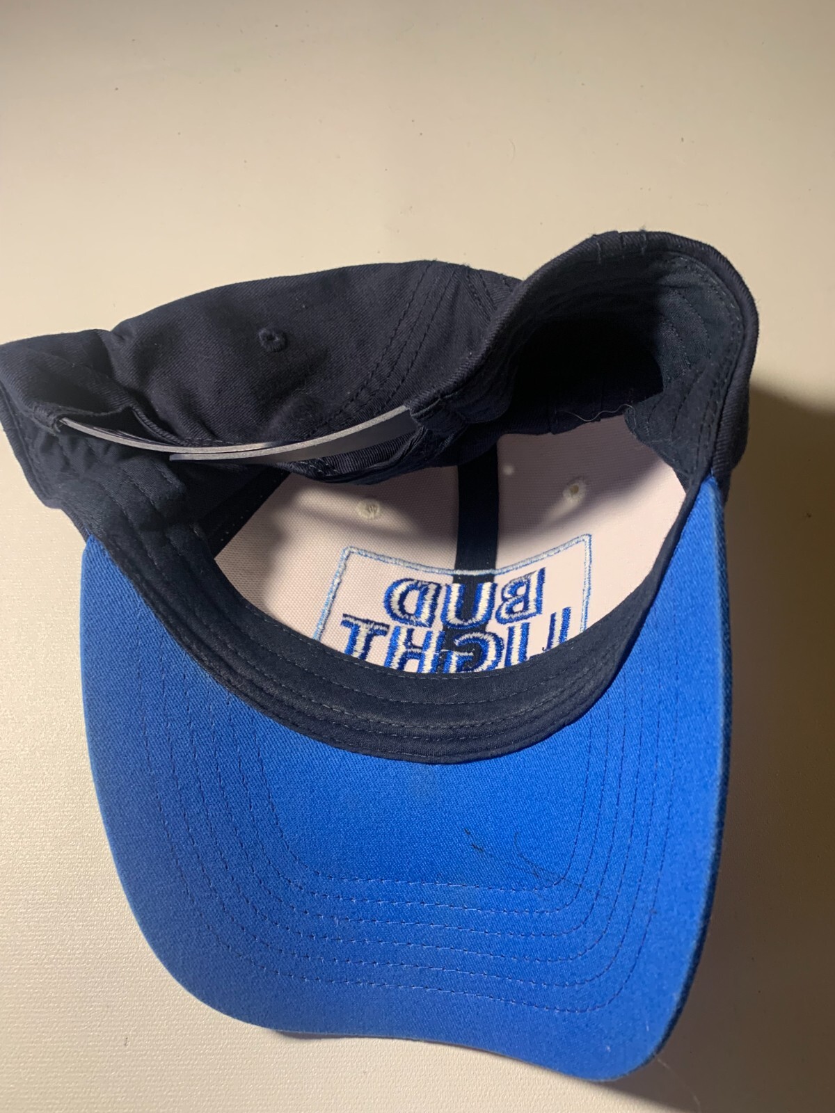 Bud Light Hat Adjustable Snap Back Blue White Pre… - image 2