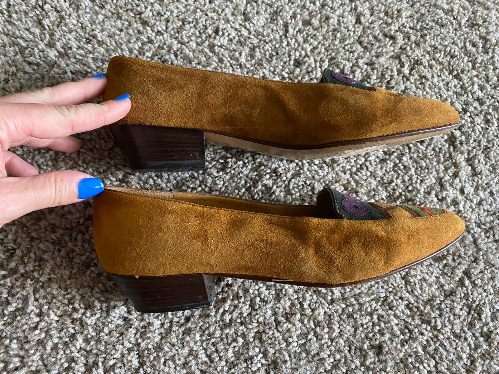 MAISON DE BONNETERIE AMSTERDAM GEOMETRIC SUEDE LEATHE… - Gem