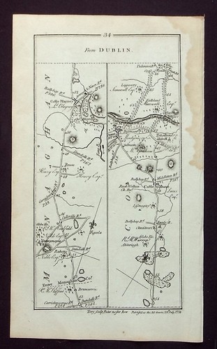 IRLAND, DROGHEDA, ARDEE, MONAGHAN, antike Karte, Taylor & Skinner, 1778 - Bild 3 von 4