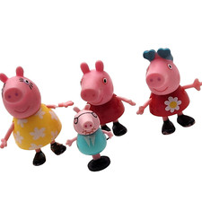 Peppa Pig Family Figure Mommy Yellow Dress 3" Moveable Arms  Legs 2003 Jazwares
