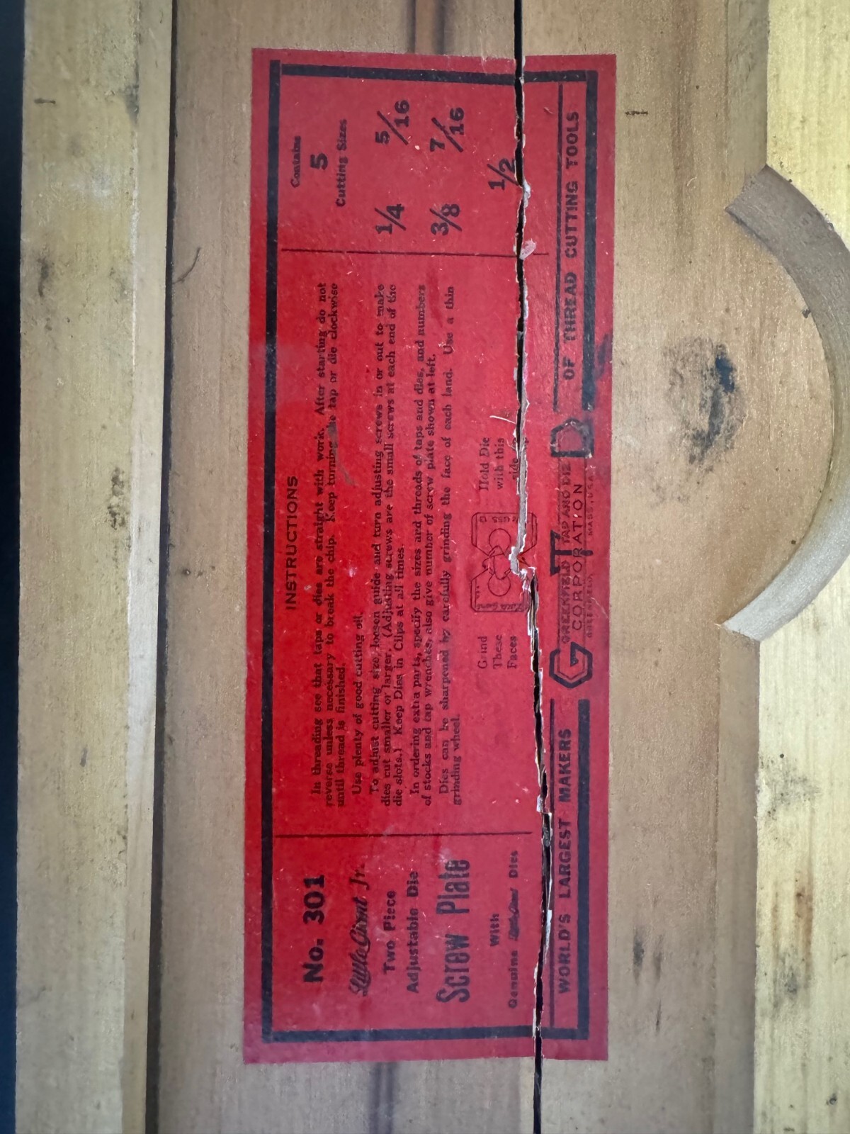 Vintage Antique Greenfield tap and die set Little Giant Jr. 301 eBay