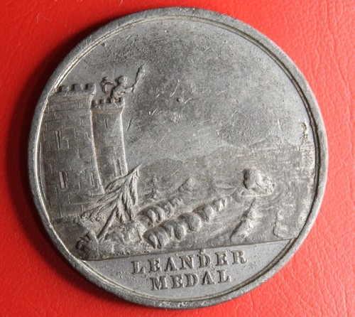 LARGE 45MM LEANDER MEDAL PEWTER ALLOY 25 GRAMS SWIMMING RACE #FRA38 - Picture 2 of 10