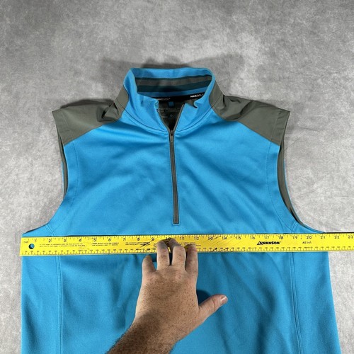 Nike Golf Tour Performance Dri-Fit Sleeveless 1/2 Zip Vest Blue Gray Men Size M - Picture 5 of 5