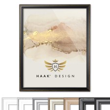 Puzzlerahmen Kailey viele Größen Bilderrahmen Puzzle Holz Schwarz Silber Foto