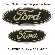 2pcs BLACK 9 Emblem Front Grille Badge + 7 Ta...