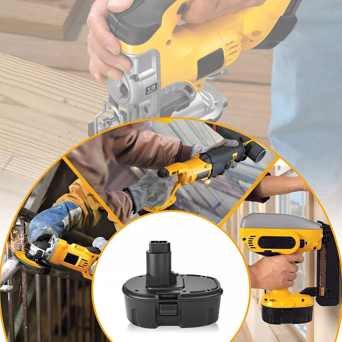 2-PACK For DeWalt 18V Cordless XRP Battery DC970 DC9096 DC9098