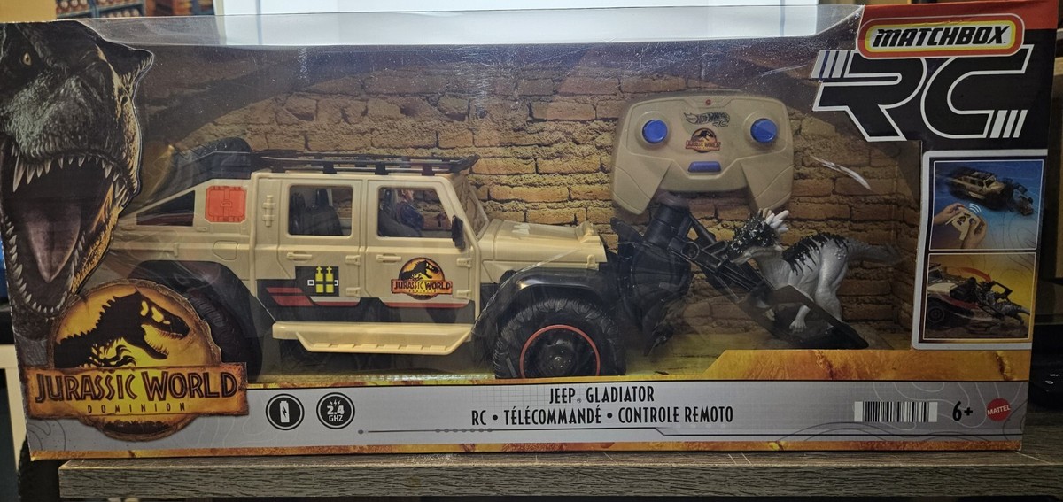 Matchbox 1:18 RC JEEP Gladiator Jurassic World w Dracorex Dinosaur