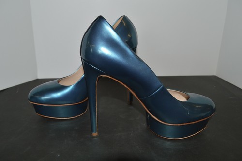 Gorgeous Blue Platform Patent Leather Pumps by Carlo Pazolini 8.5 M Eur 39 - Picture 7 of 7