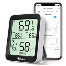 Hygrometer Thermometer H5075, Bluetooth Indoor Room Temperature Monitor Greenhou