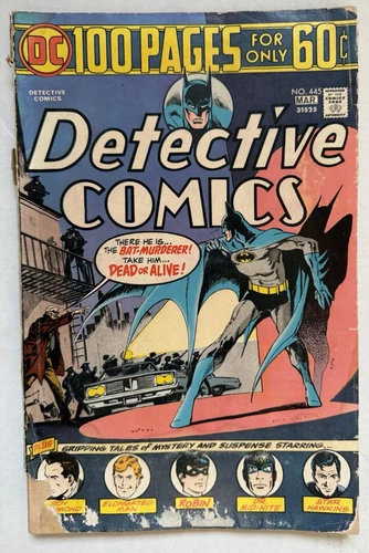 DETECTIVE COMICS #445 (DC 1975) GD • Reader copy / No Back Cover • SEE PICS